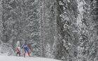 Россиянка Екатерина Глазырина на дистанции в женской спринтерской гонке на третьем этапе Кубка мира по биатлону 2012/13 в словенской Поклюке. Место: Словения, Поклюка. Автор: Алексей Филиппов. Биатлон. III этап Кубка мира. Женщины. Спринт
