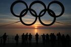 Олимпийские кольца на набережной Адлерского района Сочи.