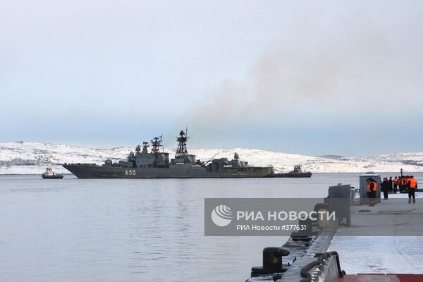 Боевые корабли Северного флота вернулись в Североморск