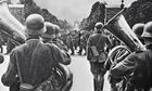Открытка, изображающая парад немецких войск в Париже