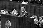 Летчик-космонавт СССР Юрий Гагарин во время выступления