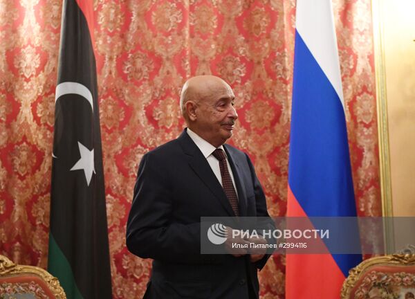 Встреча министра иностранных дел РФ С.В. Лаврова с председателем парламента Ливии А. Салехом