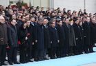 Церемония прощания с российским послом Андреем Карловым в аэропорту Анкары. В первом ряду третья слева - вдова Андрея Карлова Марина. Место: Турция, Анкара. Автор: Эрай Эркылыч. Прощание с российским послом А. Карловым в аэропорту Анкары