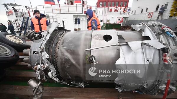 Поисковые работы в районе крушения ТУ-154 Минобороны РФ