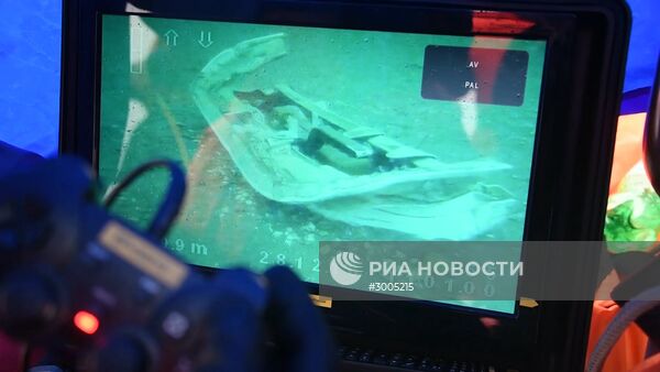 Поисковые работы в районе крушения ТУ-154 Минобороны РФ