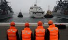 Встреча госпитального судна "Иртыш" в порту Владивостока