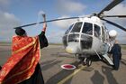 Освящение крымской земли с вертолета МЧС