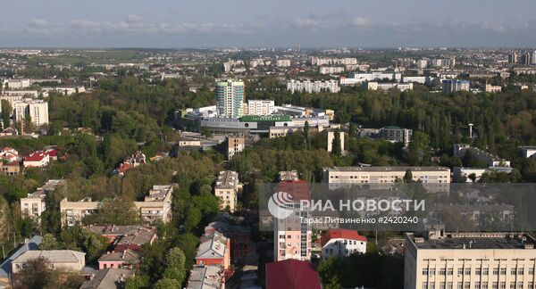 Освящение крымской земли с вертолета МЧС