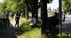Журналисты недалеко от международного аэропорта Донецка, где произошло вооруженное столкновение. Место: Украина, Донецк. Автор: Наталья Селиверстова/РИА Новости. Ситуация в районе международного аэропорта Донецка