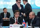 Начальник отдела Департамента международного сотрудничества Министерства транспорта РФ Тимур Мухаметьянов и главный специалист-эксперт отдела международных организаций, транспортной политики и регионального сотрудничества Департамента международного сотрудничества и референт секретариата Шанхайской организации сотрудничества (ШОС) Улугбек Абдуллаев (слева направо на переднем плане) на заседании Специальной рабочей группы Шанхайской организации сотрудничества (ШОС) по развитию транзитного потенциала. Место: Россия, Республика Башкортостан, Уфа. Автор: Вадим Брайдов/РИА Новости. Заседание Специальной рабочей группы ШОС по развитию транзитного потенциала