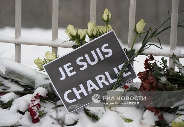 Акция солидарности с французским народом прошла в Москве