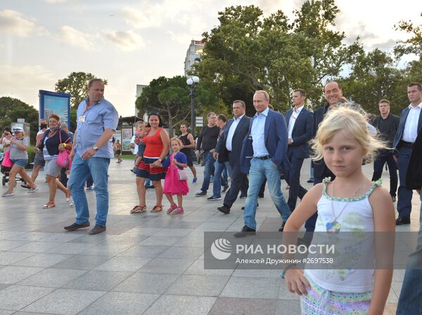 Рабочая поездка президента РФ В.Путина в Крымский федеральный округ