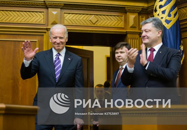 Вице-президент США Джозеф Байден выступил на заседании Верховной рады Украины