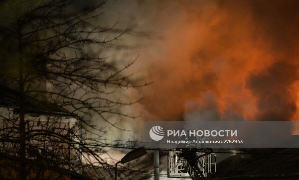 Пожар на швейном предприятии на востоке Москвы
