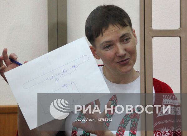 Заседание суда по делу гражданки Украины Н. Савченко