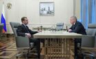 Премьер-министр РФ Д. Медведев встретился с врио главы Республики Северная Осетия - Алания В. Битаровым