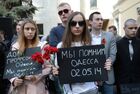Акции в память о погибших при пожаре в одесском Доме профсоюзов в Москве