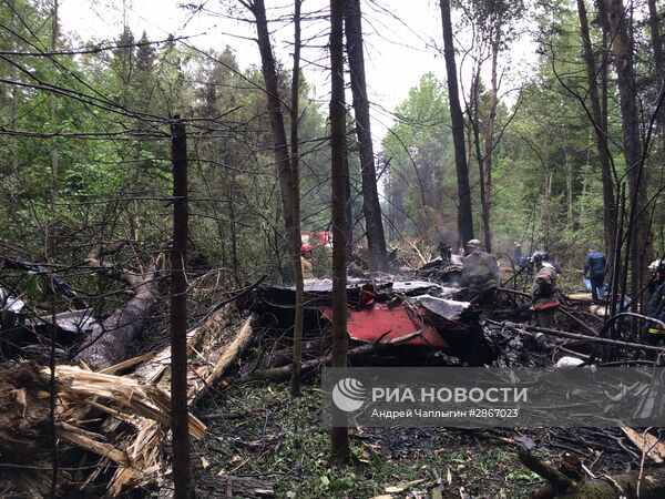 Крушение истребителя Су-27 в Подмосковье