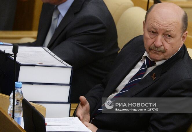 Депутат Государственной Думы РФ Александр Абалаков на пленарном заседании Госдумы РФ. Место: Россия, Москва. Автор: Владимир Федоренко/РИА Новости. Пленарное заседание Госдумы РФ