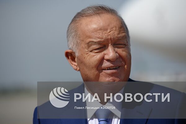 Прилет президента Узбекистана Ислама Каримова в Москву