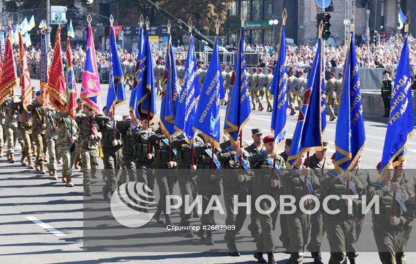 Марш в честь Дня Независисмости в Киеве