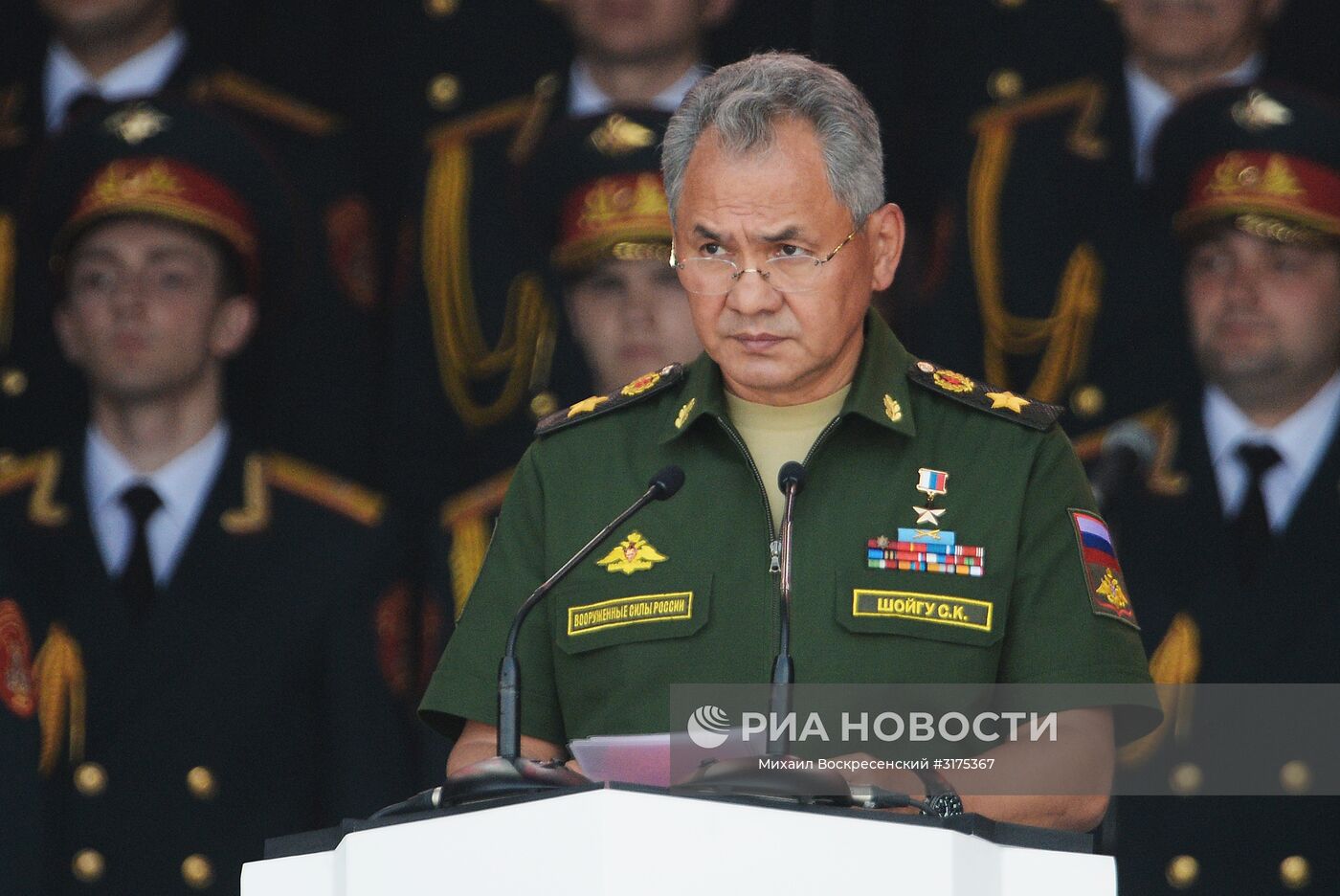 Министр обороны РФ Сергей Шойгу на открытии международного военно-технического форума "Армия-2017". Место: Россия, Московская область. Автор: Михаил Воскресенский/РИА Новости. Открытие международного военно-технического форума "Армия-2017"