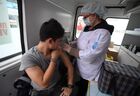 Работа мобильных пунктов вакцинации в Казани