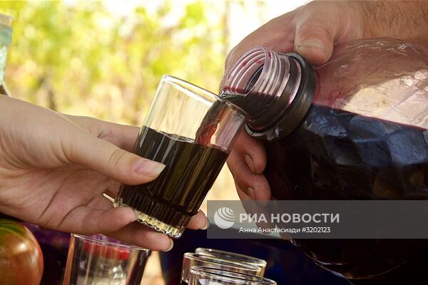 Сбор винограда в Грузии