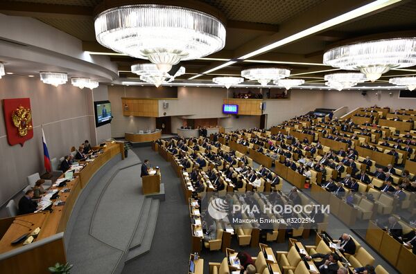 Пленарное заседание Госдумы РФ