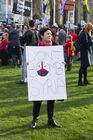 Акция протеста в Лондоне против ракетных ударов по Сирии