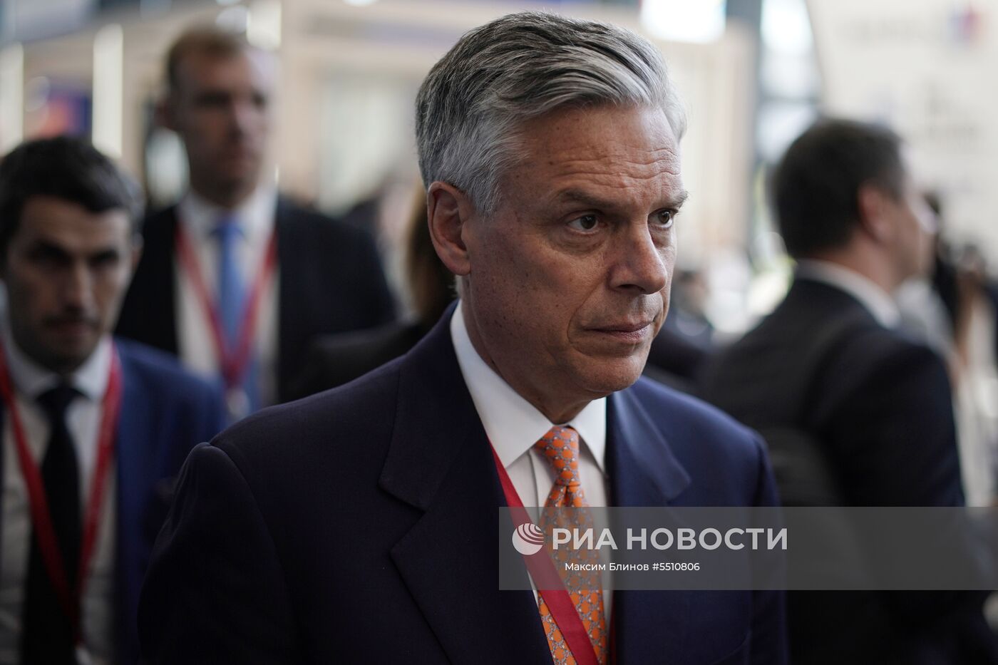 Посол США в РФ Джон Хантсман на Петербургском международном экономическом форуме. Место: Россия, Санкт-Петербург. Автор: Максим Блинов/РИА Новости. Петербургский международный экономический форум. День первый