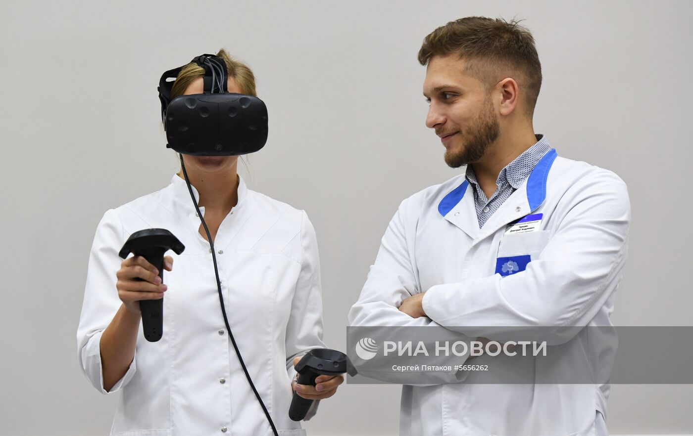 Процедура виртуальной реабилитации в Центре Медицинской реабилитации Первого Московского государственного медицинского университета имени Ивана Михайловича Сеченова (МГМУ имени И.М. Сеченова). Место: Россия, Москва. Автор: Сергей Пятаков/РИА Новости. Медицинский университет им. И.М. Сеченова