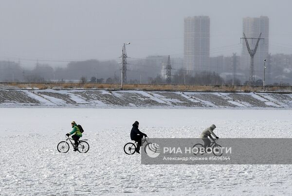 Первые морозы в Новосибирске