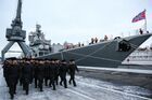 Отряд кораблей Северного флота во главе с крейсером "Маршал Устинов" прибыл в Североморск