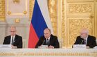 11 декабря 2018. Президент РФ Владимир Путин проводит в Кремле заседание Совета по развитию гражданского общества и правам человека. Слева: первый заместитель руководителя администрации президента РФ Сергей Кириенко. Справа: председатель Совета при президенте РФ по развитию гражданского общества и правам человека (СПЧ) Михаил Федотов. Место: Россия, Москва. Автор: Алексей Куденко/РИА Новости. Президент РФ В. Путин провел заседание Совета по развитию гражданского общества и правам человека