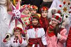 Участники театрализованного представления на праздновании православного Рождества во Львове. Место: Украина, Львов. Автор: Стрингер/РИА Новости. Православное Рождество на Украине