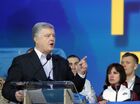 Действующий президент Украины, кандидат в президенты Петр Порошенко во время дебатов с кандидатом в президенты от партии "Слуга народа" Владимиром Зеленским в НСК "Олимпийский". Второй тур выборов президента Украины состоится 21 апреля. Место: Украина, Киев. Автор: Стрингер/РИА Новости. Дебаты кандидатов в президенты Украины