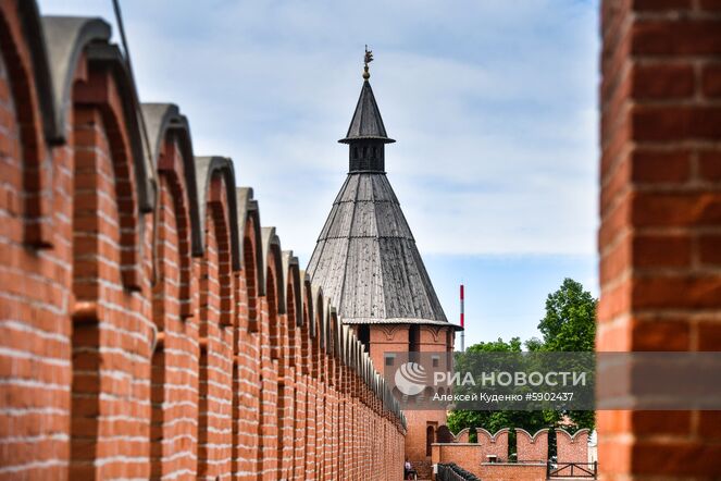 Спасская башня Тульского кремля. Место: Россия, Тула. Автор: Алексей Куденко/РИА Новости. Города России. Тула