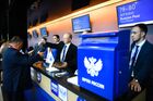 Стенд компании "Почта России" в конгрессно-выставочном центре "Экспофорум" на Петербургском международном экономическом форуме 2019 (ПМЭФ-2019). Место: Россия, Санкт-Петербург. Автор: Владимир Астапкович/РИА Новости. Петербургский международный экономический форум. День первый