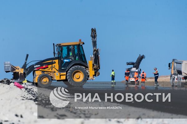 Строительство автомобильных подходов к мосту через Керченский пролив