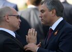 Первый заместитель руководителя администрации президента РФ Сергей Кириенко (слева) и председатель Государственной Думы РФ Вячеслав Володин перед началом военного парада, посвященного 73-й годовщине Победы в Великой Отечественной войне 1941-1945 годов. Место: Россия, Москва. Автор: Григорий Сысоев/РИА Новости. Военный парад, посвящённый 73-й годовщине Победы в ВОВ