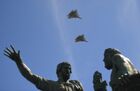 Многофункциональные истребители пятого поколения Су-57 на военном параде, посвященном 73-й годовщине Победы в Великой Отечественной войне 1941-1945 годов. Место: Россия, Москва. Автор: Евгений Биятов/РИА Новости. Военный парад, посвящённый 73-й годовщине Победы в ВОВ