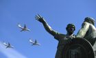 Тяжёлые военно-транспортные самолёты Ил-76 на военном параде, посвященном 73-й годовщине Победы в Великой Отечественной войне 1941-1945 годов. Место: Россия, Москва. Автор: Евгений Биятов/РИА Новости. Военный парад, посвящённый 73-й годовщине Победы в ВОВ