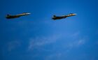 Многофункциональные истребители пятого поколения Су-57 во время воздушной части военного парада, посвященного 73-й годовщине Победы в Великой Отечественной войне 1941-1945 годов. Место: Россия, Москва. Автор: Александр Вильф/РИА Новости. Военный парад, посвящённый 73-й годовщине Победы в ВОВ
