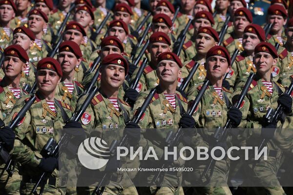 Военный парад, посвящённый 73-й годовщине Победы в ВОВ