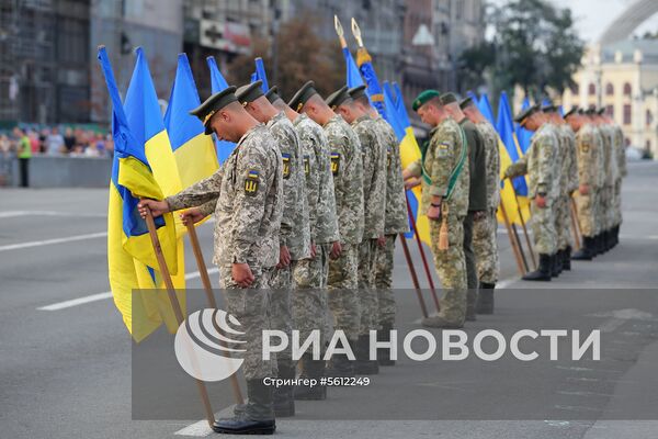 Репетиция парада ко Дню независимости Украины в Киеве