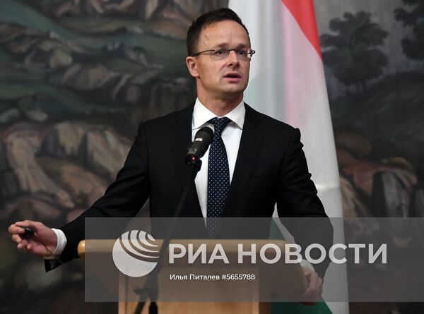Встреча глав МИД РФ и Венгрии С. Лаврова и П. Сиярто