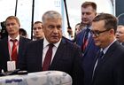 Министр внутренних дел РФ Владимир Колокольцев (в центре) на открытии XXII Международной выставки «Интерполитех – 2018». Международная выставка средств обеспечения безопасности государства «Интерполитех» является крупнейшим в России выставочным форумом по безопасности. Место: Россия, Москва. Автор: Максим Блинов/РИА Новости. Открытие XXII Международной выставки «Интерполитех – 2018»