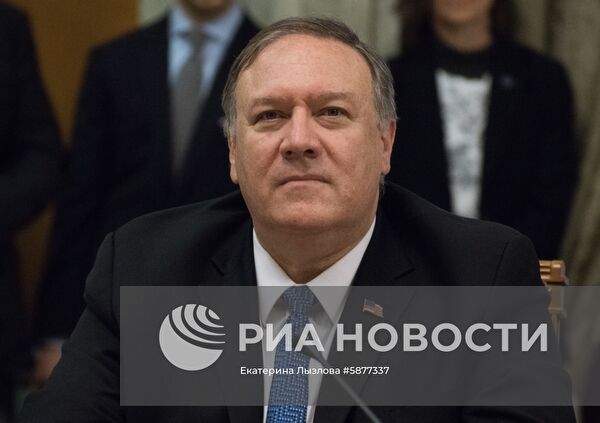 Встреча главы МИД РФ С. Лаврова с госсекретарем США М. Помпео