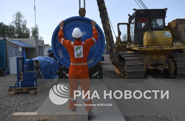 Строительство газопровода "Северный поток-2" в Ленинградской области